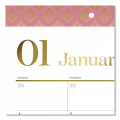 AT-A-GLANCE 17.75 in. x 11 in. 12-Month (Jan-Dec 2026) Workstyle Compact Deskpad - White Sheets/Pink Headband/Clear Corners