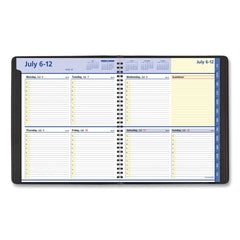 AT-A-GLANCE 12-Month: Jul 2025 to Jun 2026 10 in. x 8 in. QuickNotes Weekly/Monthly Planner - Black Cover