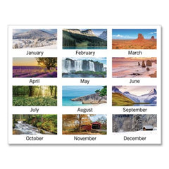 AT-A-GLANCE 12-Month: Jan 2026 to Dec 2026 22 in. x 17 in. Landscape Photography Panoramic Desk Pad - White Sheets, Clear Corners