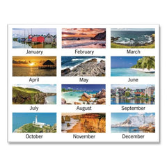 AT-A-GLANCE 12-Month: Jan 2026 to Dec 2026 22 in. x 17 in. Seascape Panoramic Desk Pad - White Sheets, Clear Corners