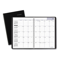 AT-A-GLANCE 14-Month: Jul 2025 to Aug 2026 12 in. x 8 in. Academic Year Ruled Blocks DayMinder Monthly Planner - Black Cover