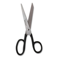Westcott 8 in. Long 3.75 in. Cut Length Straight Black Handle Kleencut Stainless Steel Shears