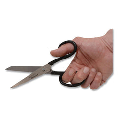 Westcott 8 in. Long 3.75 in. Cut Length Straight Black Handle Kleencut Stainless Steel Shears