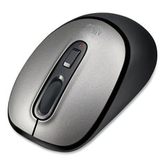 Adesso 2.4 GHz Frequency 30 ft. Wireless Range iMouse Antimicrobial Wireless Mouse - Black/Silver