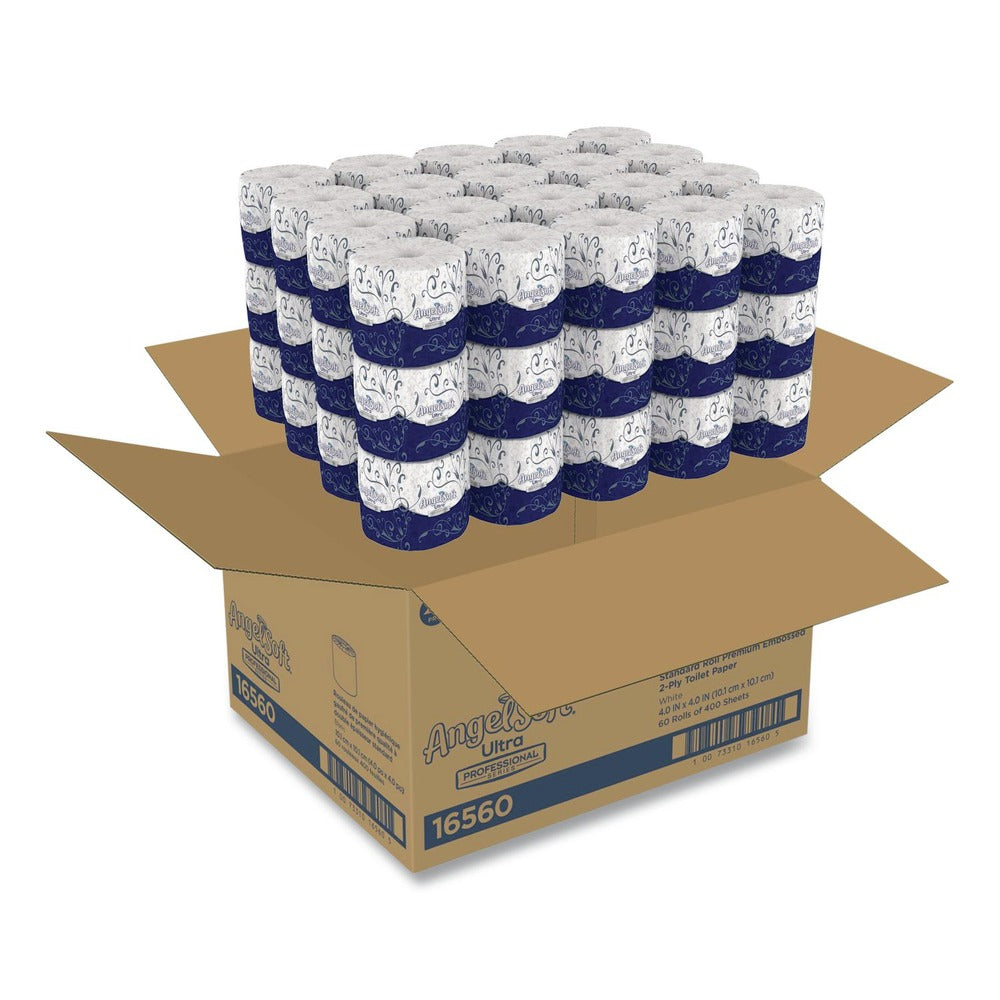 Georgia Pacific Professional 2-Ply Angel Soft Ultra Septic Safe Premium Bathroom Tissue - White (400 Sheets/Roll, 60/Carton)