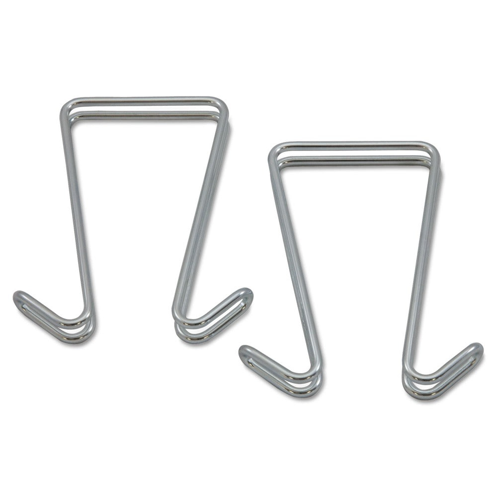 Alera 2/PK Steel Double Sided Partition Garment Hook - Silver