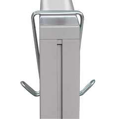 Alera 2/PK Steel Double Sided Partition Garment Hook - Silver