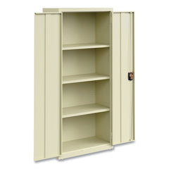Alera 30 in. x 15 in .x 66 in. 4 Shelves Economy Assembled Storage Cabinets - Putty