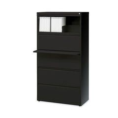 Alera 30 in. x 18.62 in. x 67.62 in. Five Legal/Letter/A4-Size File Drawers Lateral File Cabinet - Black