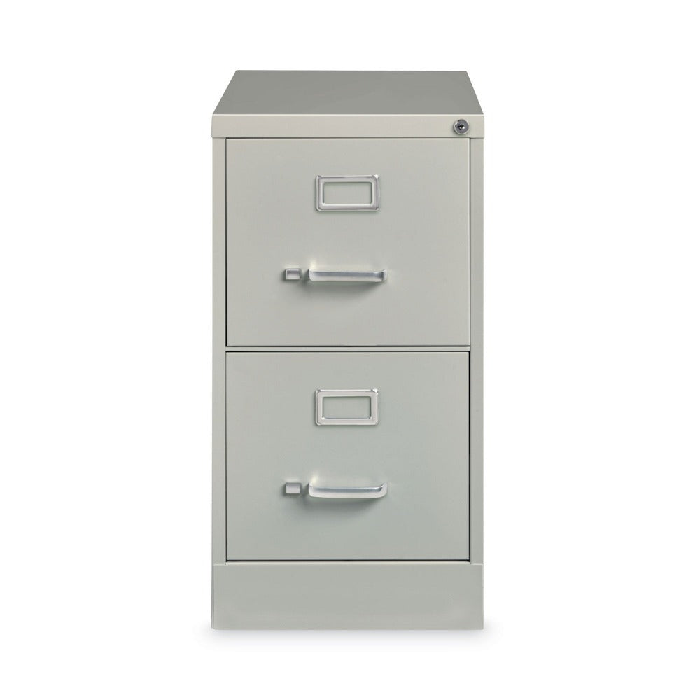 Alera 15 in. x 26.5 in. x 28.37 in. Letter-Size Two-Drawer Economy Vertical File - Light Gray