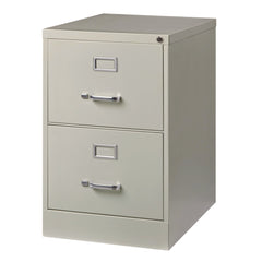 Alera 15 in. x 25 in. x 28.38 in. Legal-Size 2-Drawer Economy Vertical File - Light Gray