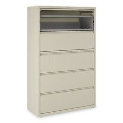 Alera 42 in. x 18.63 in. x 67.63 in. 5 Legal/Letter/A4/A5 Size Lateral File Drawers - Putty