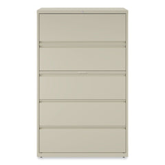 Alera 42 in. x 18.63 in. x 67.63 in. 5 Legal/Letter/A4/A5 Size Lateral File Drawers - Putty