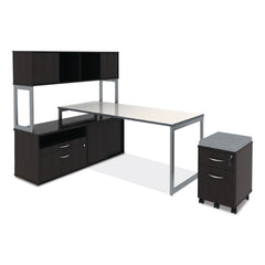 Alera Open Office Desk Series 29.5 x 19.13 x 22.88 Legal/Letter Low File 2-Drawer Cabinet Credenza - Espresso