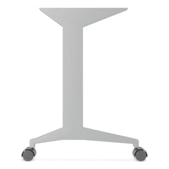 Alera Modern Teacher Series 60 in. x 24 in. x 28.75 in. Left-Side Pedestal: Box/Box/File Pedestal Desk - White/Silver