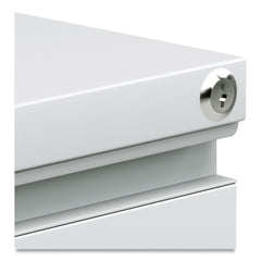 Alera 14.96 in. x 19.29 in. x 27.75 in. 3-Drawers: Box/Box/File Legal/Letter Left/Right File Pedestal with Full-Length Pull - Light Gray