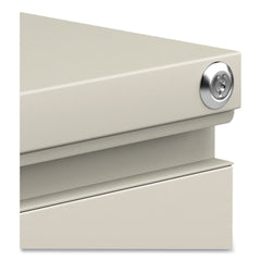 Alera 14.96 in. x 19.29 in. x 27.75 in. 3-Drawers: Box/Box/File Legal/Letter Left or Right File Pedestal with Full-Length Pull - Putty