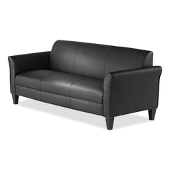 Alera Reception Lounge Sofa Series 77 in. x 31.5 in. x 32 in. 3-Cushion Sofa - Black