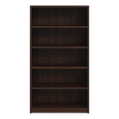 Alera 36 in. x 14 in. x 65 in. 5-Shelf Seville Bookcase - Mahogany