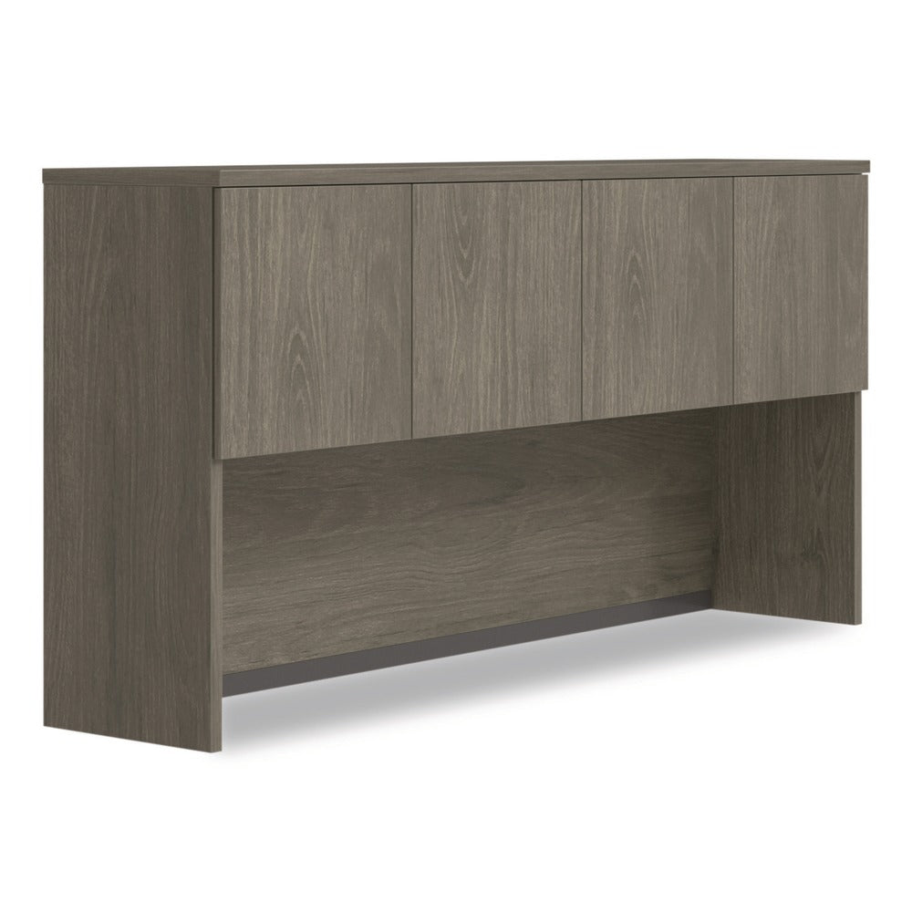 Alera 72 in. x 16 in. x 36 in. 4-Compartment Seville Hutch with Doors - Walnut