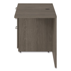 Alera 48 in. x 24 in. x 29 in. Seville Series Left Desk Return with Pedestal - Walnut