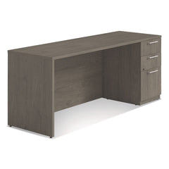 Alera 72 in. x 24 in. x 29 in. Seville Series Credenza with Right Pedestal - Walnut