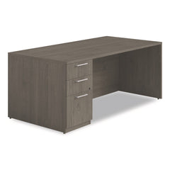 Alera 72 in. x 36 in. x 29 in. Seville Series Single Left Pedestal Desk - Walnut