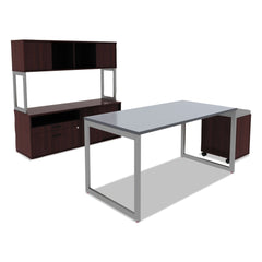 Alera 59.38 in. x 29.5 in. Rectangular Reversible Laminate Table Top - White/Gray