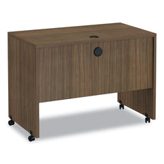Alera Valencia Series 41.38 in. x 23.63 in. x 30 in. Mobile Workstation Desk - Modern Walnut