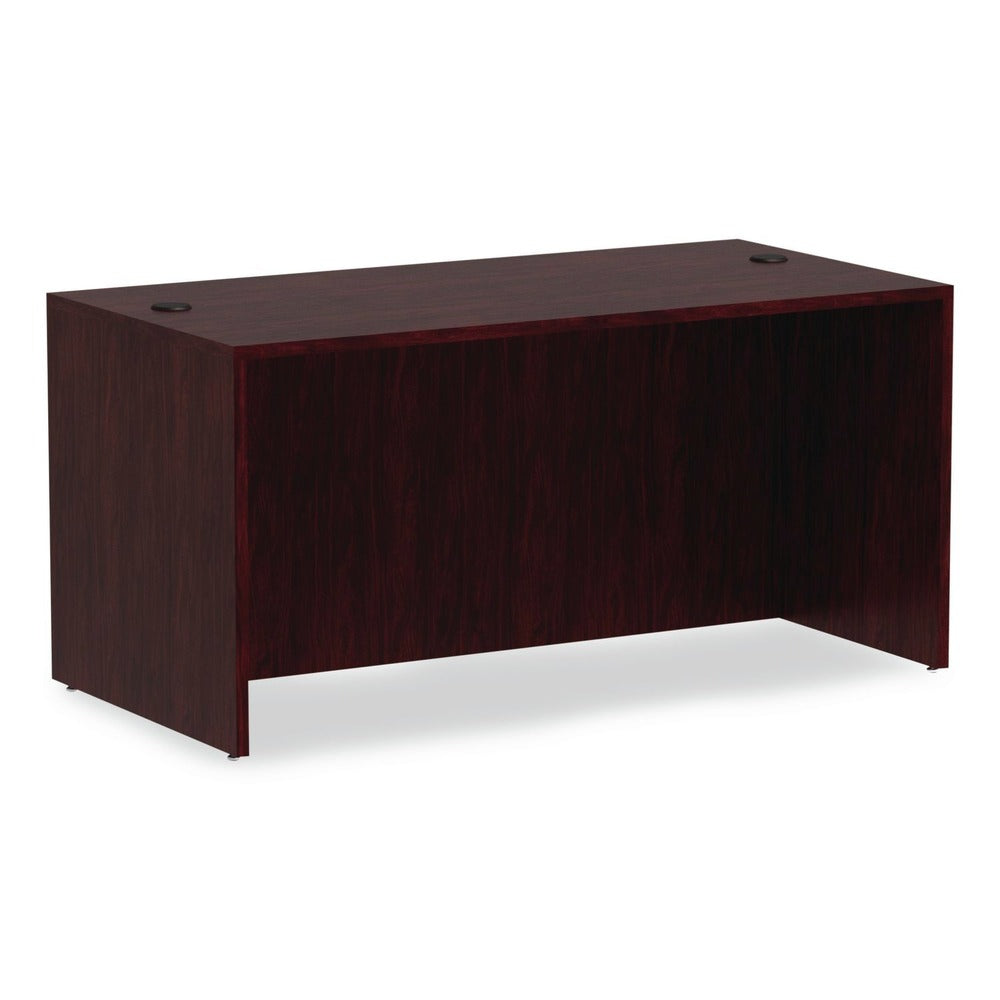 Alera 59.13 in. x 29.5 in. x 29.63 in. Valencia Series Straight Front Desk Shell - Mahogany