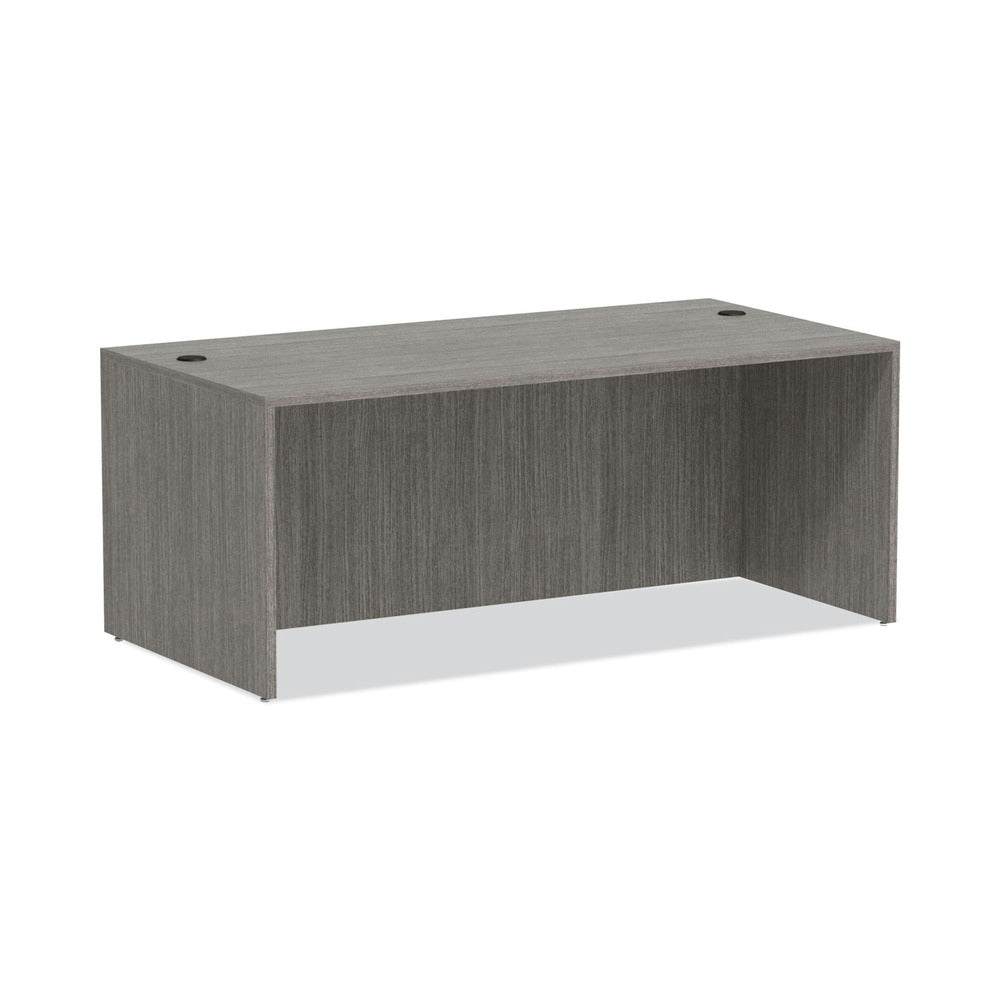 Alera 71 in. x 35.5 in. x 29.63 in. Valencia Series Straight Front Desk Shell - Gray