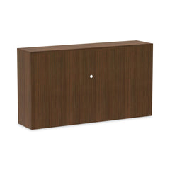 Alera 64.75 in. x 15 in. x 35.38 in. Valencia Series 4-Compartment Hutch with Doors - Modern Walnut