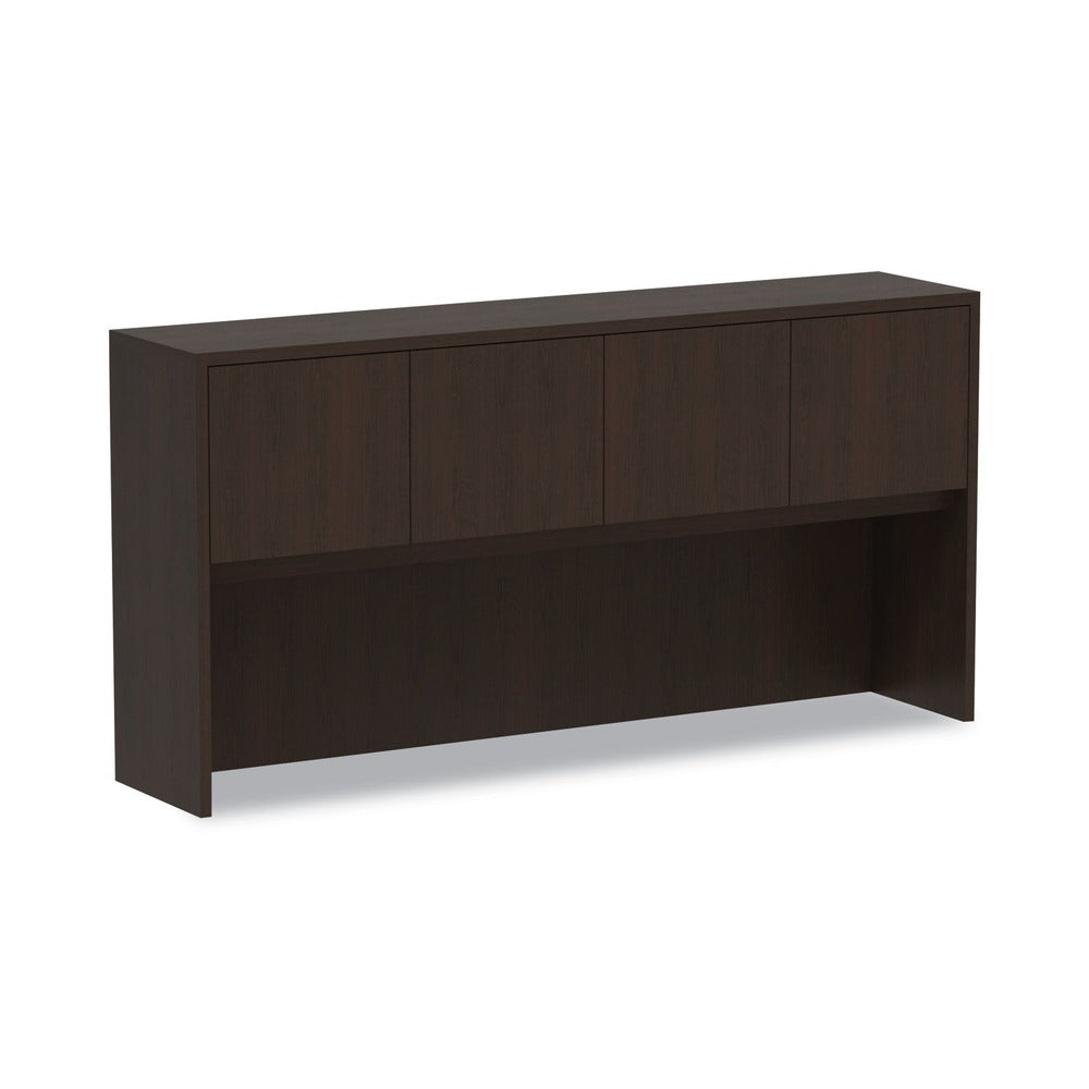 Alera Valencia Series 70.63 in. x 15 in. x 35.38 in. Hutch with Doors - Espresso