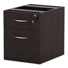 Alera 15.63 in. x 20.5 in. x 19.25 in. Valencia Series 2-Drawer Hanging File Pedestal - Espresso