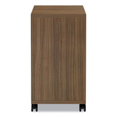 Alera 15.38 in. x 20 in. x 26.63 in. Valencia Series 2-Drawer Mobile Pedestal - Walnut