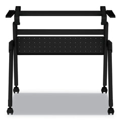 Alera 32.25 in. x 23.63 in. x 28.5 in. Flip and Nest Table Base - Black