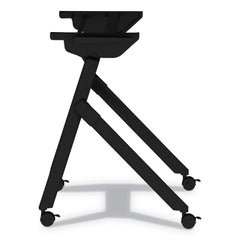 Alera 32.25 in. x 23.63 in. x 28.5 in. Flip and Nest Table Base - Black