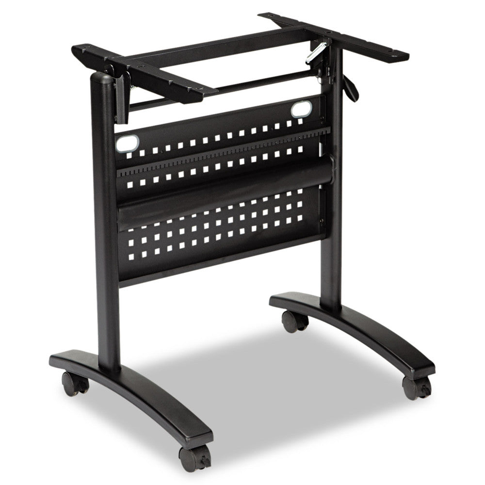 Alera Valencia 28.5 in. W x 19.75 in. D x 28.5 in. H Flip Training Table Base with Modesty Panel - Black