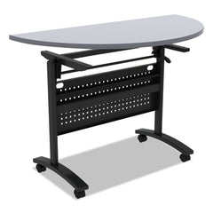 Alera Valencia 28.5 in. W x 19.75 in. D x 28.5 in. H Flip Training Table Base with Modesty Panel - Black