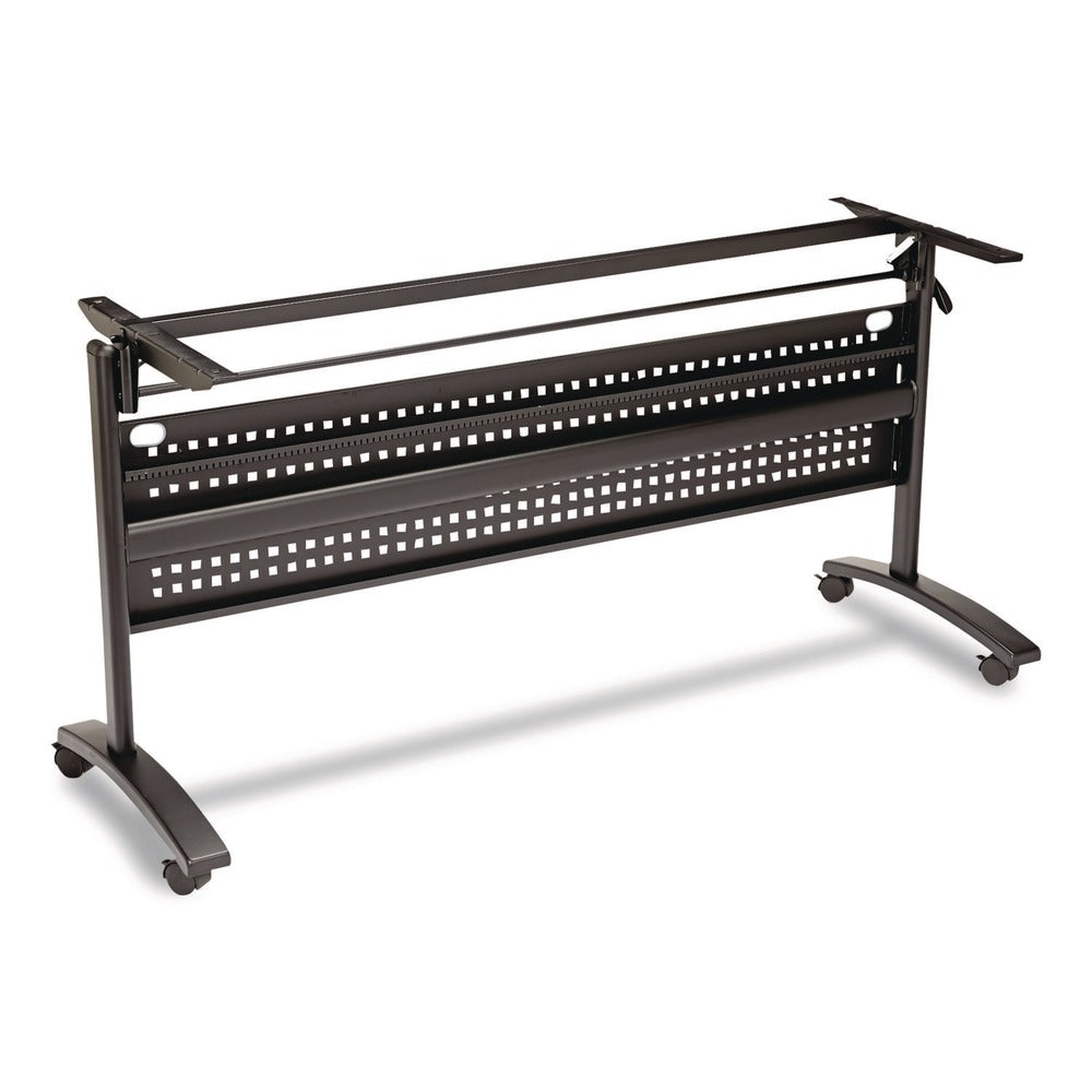 Alera Valencia 57.88 in. W x 19.75 in. D x 28.5 in. H Flip Training Table Base with Modesty Panel - Black