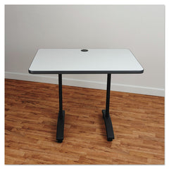 Alera Valencia Series 24.5 in. x 19.75 in. x 28.5 in. Training Table T-Leg Base - Black