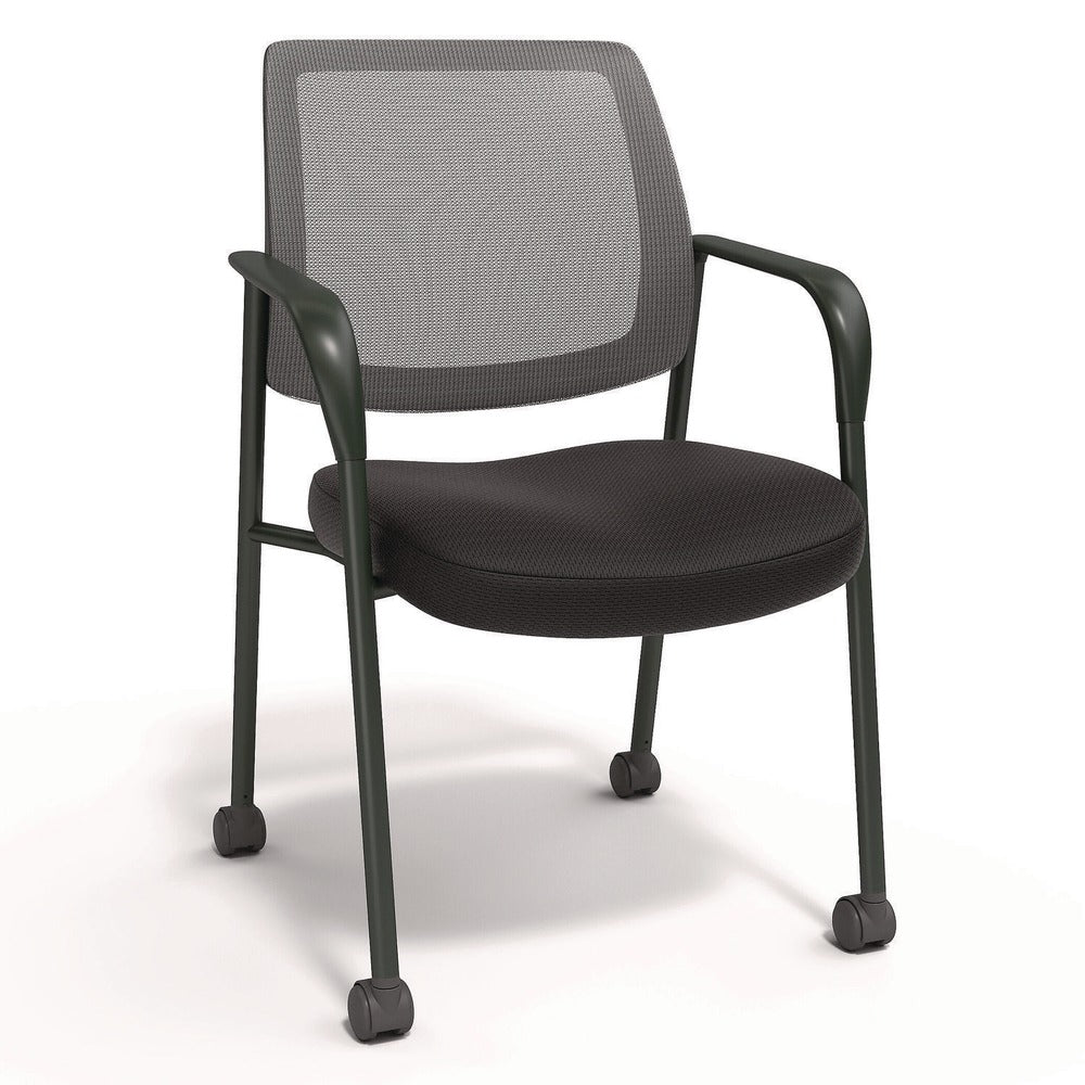 Alera 24.41 in. x 23.62 in. x 35.04 in. Wessex Mesh Fabric Guest Chair - Black
