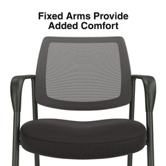 Alera 24.41 in. x 23.62 in. x 35.04 in. Wessex Mesh Fabric Guest Chair - Black