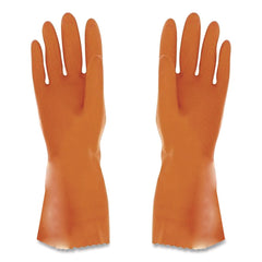 Ansell Alphatech 87-208 Heavyweight Gloves - Large, Orange (144 Pairs/Carton)