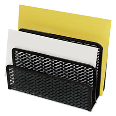 Artistic Urban Collection 6.5 in. x 3.25 in. x 5.5 in. 3 Sections DL to A6 Size Files Punched Metal Letter Sorter - Black