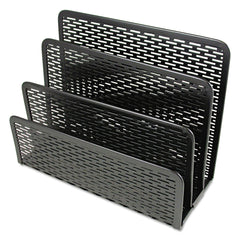 Artistic Urban Collection 6.5 in. x 3.25 in. x 5.5 in. 3 Sections DL to A6 Size Files Punched Metal Letter Sorter - Black