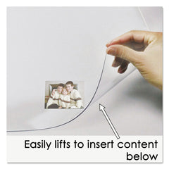 Artistic 25.5 x 21 Second Sight Plastic Desk Protector with Hinged Protector - Clear