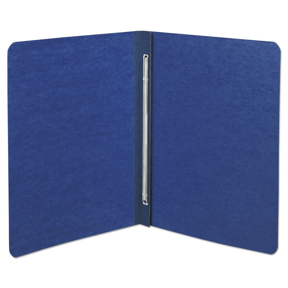 ACCO 8.5 in. x 11 in. 3 in. Capacity Two-Piece Prong Fastener Side Bound Report Cover with Tyvek Reinforced Hinge - Dark Blue