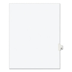 Avery 11 in.x 8.5 in. 10-Tab Avery Style 68 Preprinted Legal Exhibit Side Tab Index Dividers - White (25/Pack)
