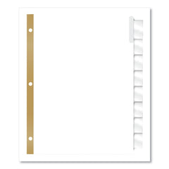 Avery Big Tab 11 in. x 8.5 in. 8-Tab Double-Sided Gold Edge Reinforcing Insertable Dividers - Clear Tabs/White (1-Set)